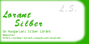 lorant silber business card