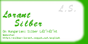 lorant silber business card